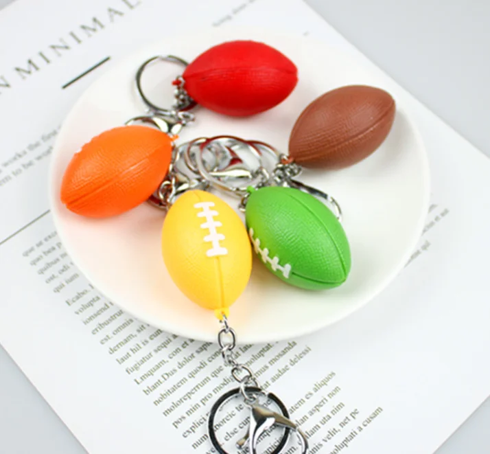 factory wholesale creative mini ball key chain sports metal key chain