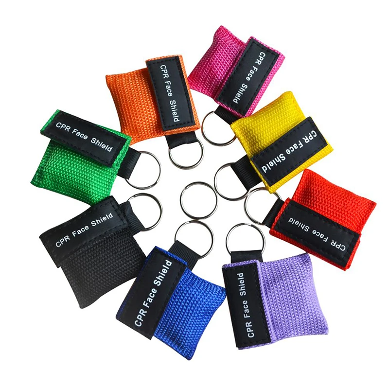 
Wholesale high quality custom logo cpr face shield keychain breathing face mask 