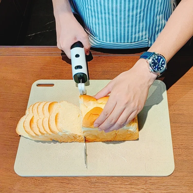 Multi-purpose Long Serrated Rechargeable Electric Bread Knife Stainless Steel Green