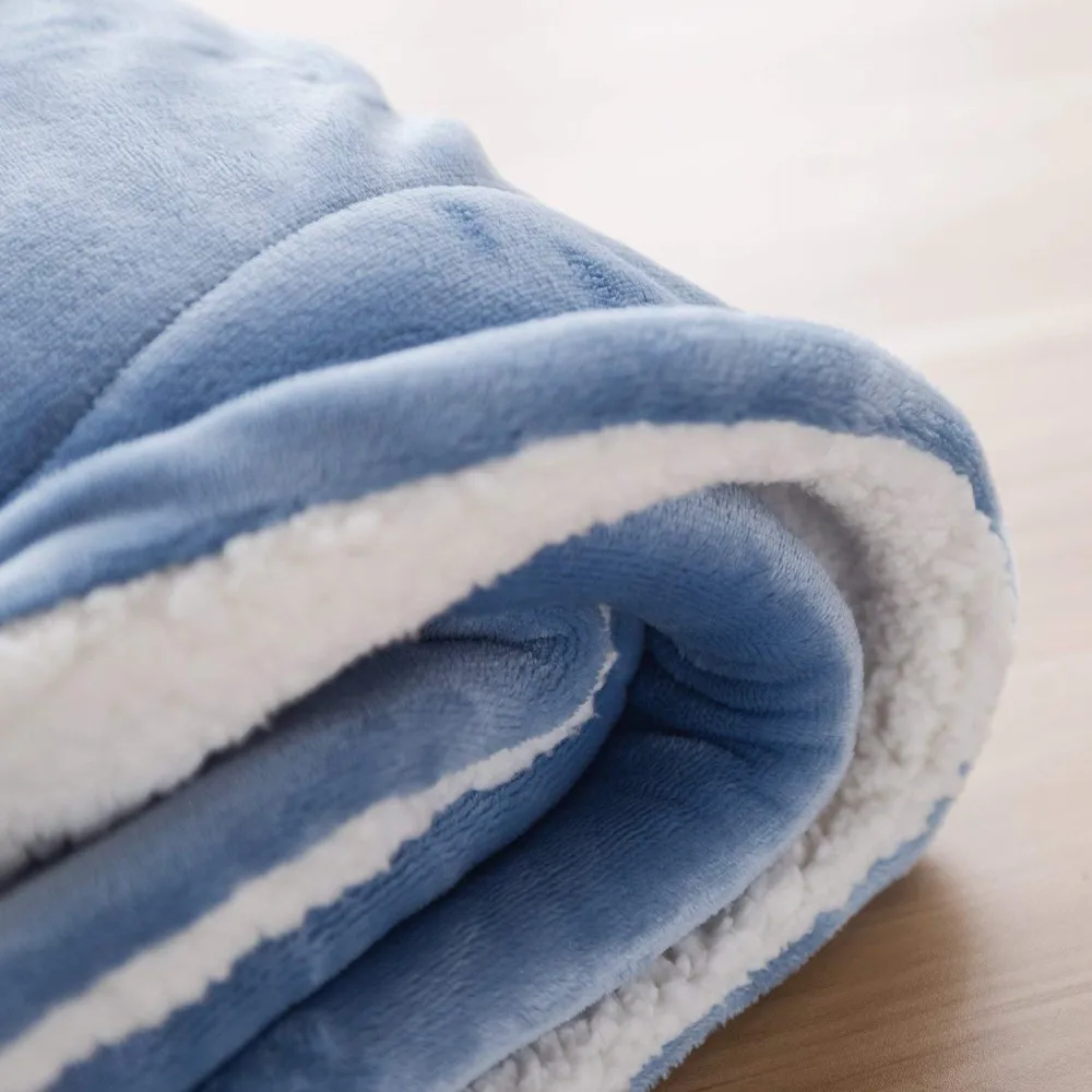 Custom Kids Fleece Throw Warm Thicken Fashion Sherpa Flannel Blanket For Winter