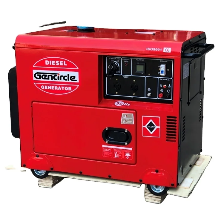 Power Plant 5KW 6KW 7KW Silent Type Generator Diesel Generator with Colorful Canopy for Home Use/
