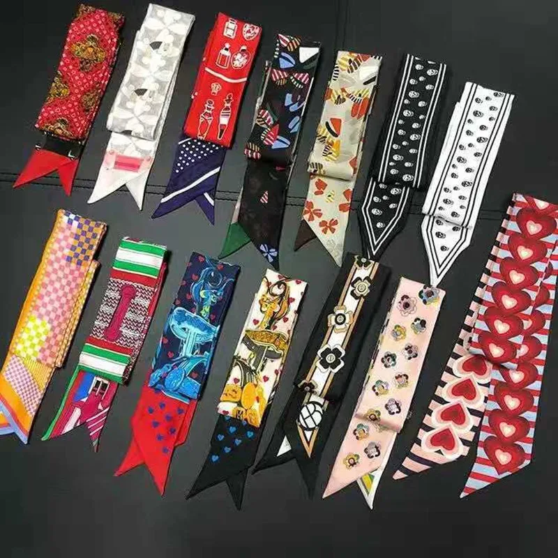 100% natural silk streamers headscarf neckerchief small scarves  for wholesale