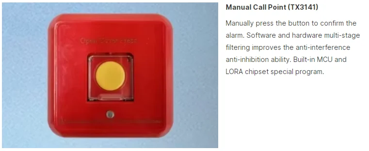 Tna TX3141E-W Fire Alarm Wireless Manual Call Point
