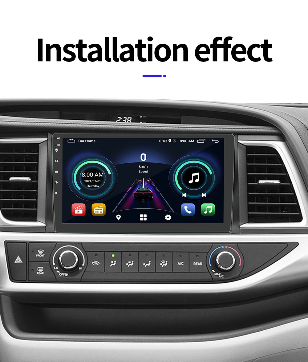 Universal Android Radio For Car 7' 9'10' Multimedia Player Stereo With Carplay WIFI GPS EQ FM Autoradio