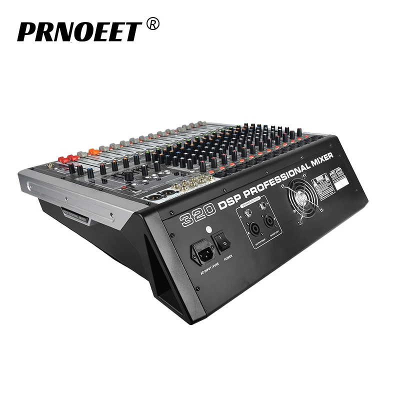 Hot Selling 12-Channel Professional Audio Mixer with USB BT DJ Sound Mixing console