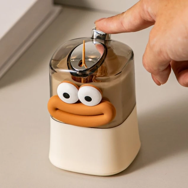 Color Creative Toothpicks Box Plastic Storage Holder Plastic Pop-up Toothpick Dispenser