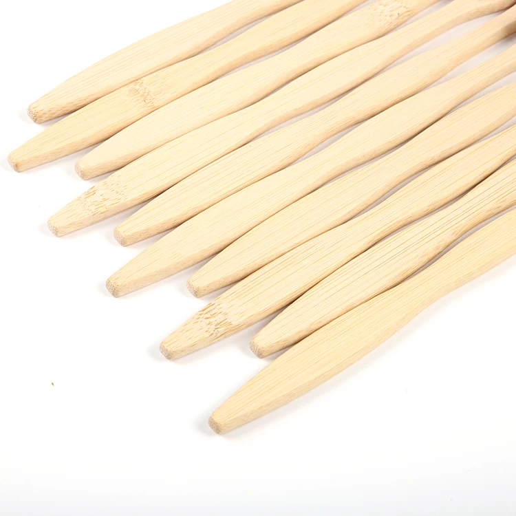 Eco Friendly Castor Oil 100% Biodegradable Natural 4 Pack Soft Bristle Toothbrush Bamboo