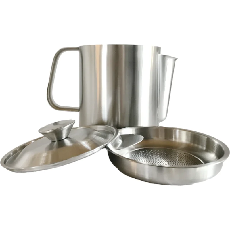 Factory Stainless steel oil filter household large filter oiler oil residue cup storage tank kitchen bottle tank tray wholesale