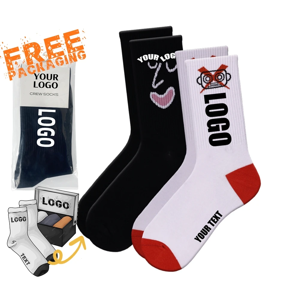 BY-1990 oem custom mens unisex socks brand cartoon tube socks crew character socks manufacturer