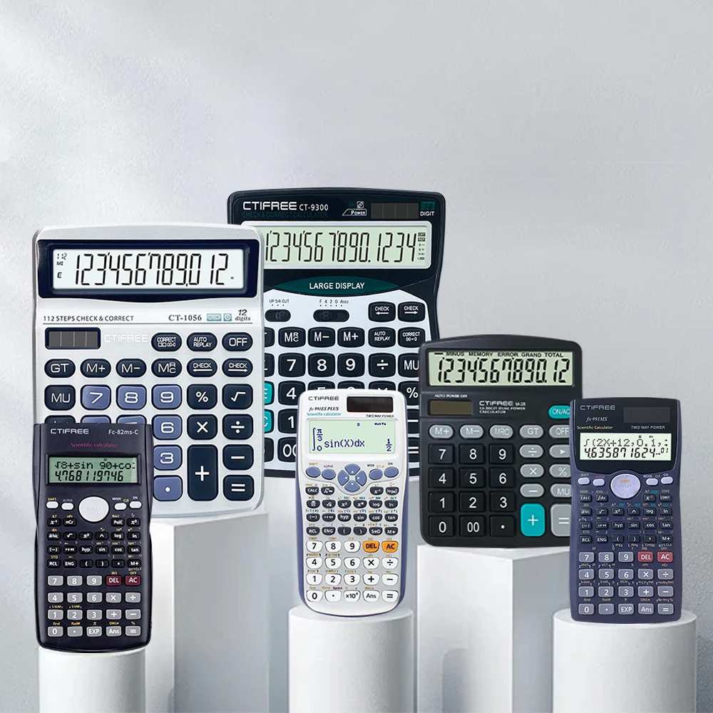 CTIFREE Extra Large Display Office Solar Desktop Scientific Calculator 12 14 Digit Calculadora Financial Mini Calculator Price