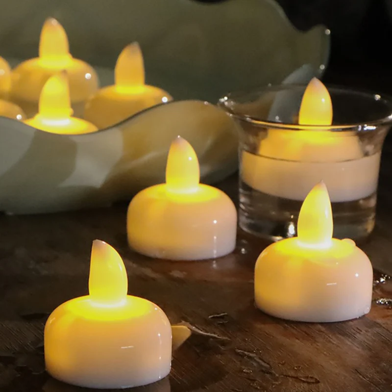 Floating Pool Tea Light Water Activated Candles Wedding Decor Artificial Flameless Water Sensor Led Floating Candles Lights