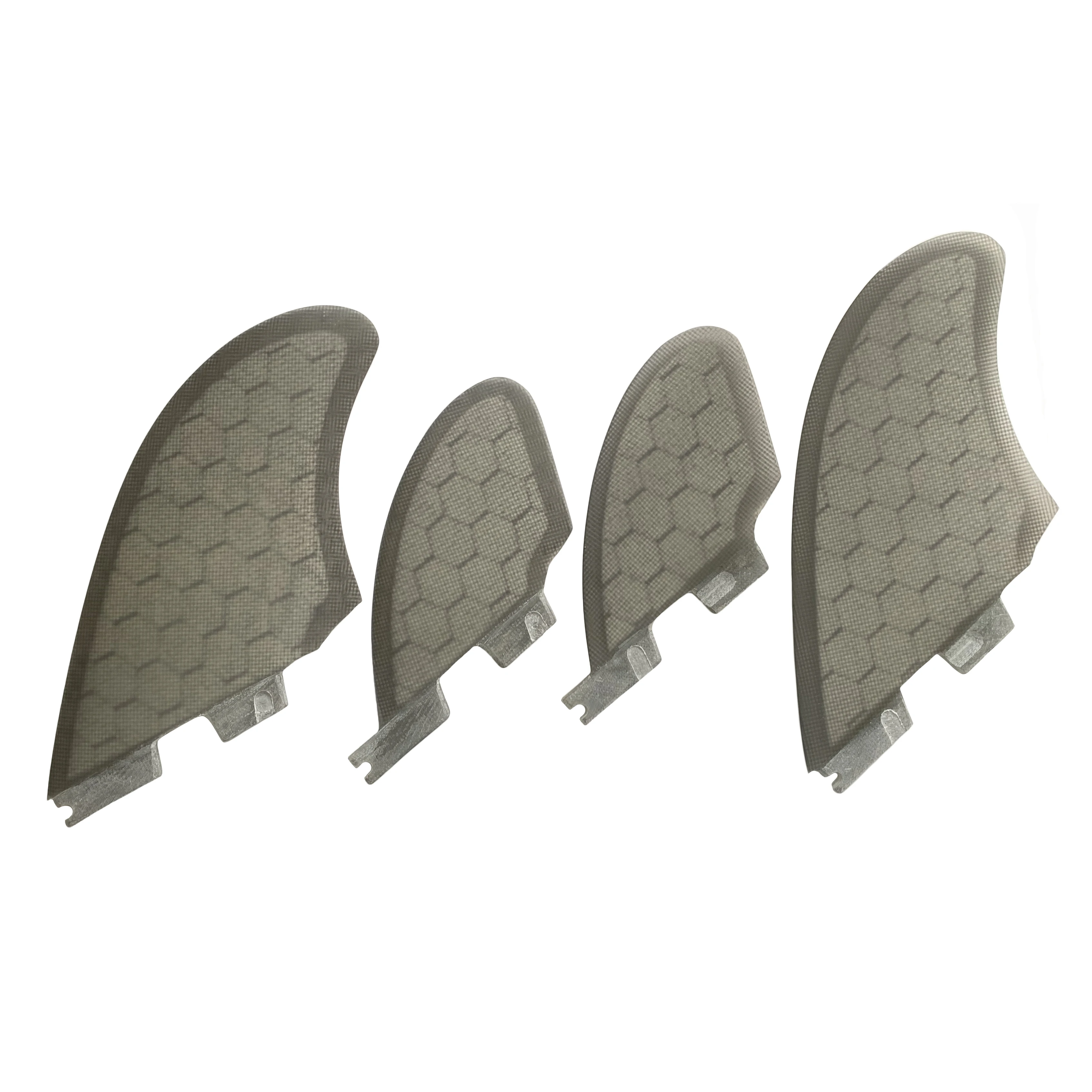 RISECE Surfboard Fins Big Honeycomb Surf Quad Fins Fiberglass Fin Keel 4-Pieces Set