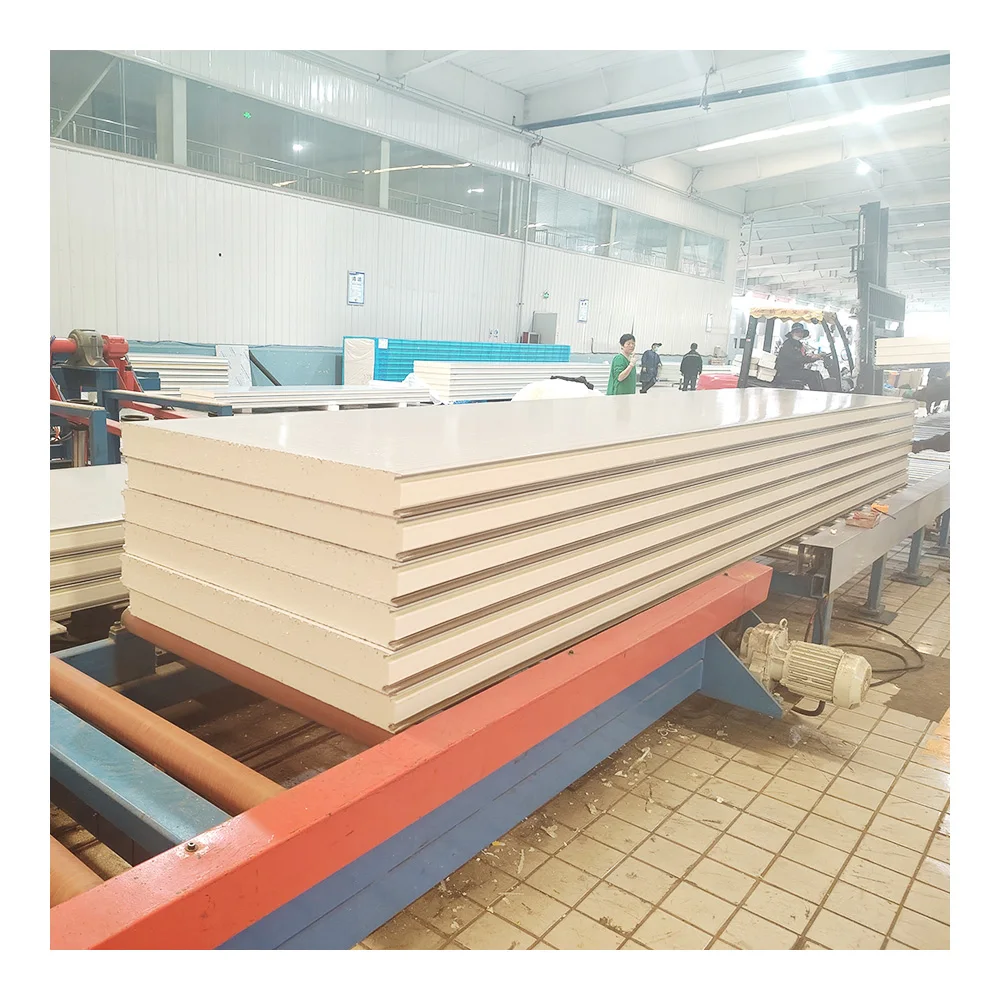 High Quality Industrial Design Insulated Rigid PU Panel 15mm Thick 0.4mm Color Steel Polyurethane Sandwich Panels for Cold Room