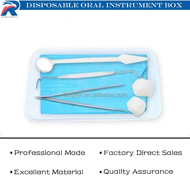 Disposable Dental instrument kit 3 in 1 or 5 in 1 dental set dental implant surgical kit for dentist use