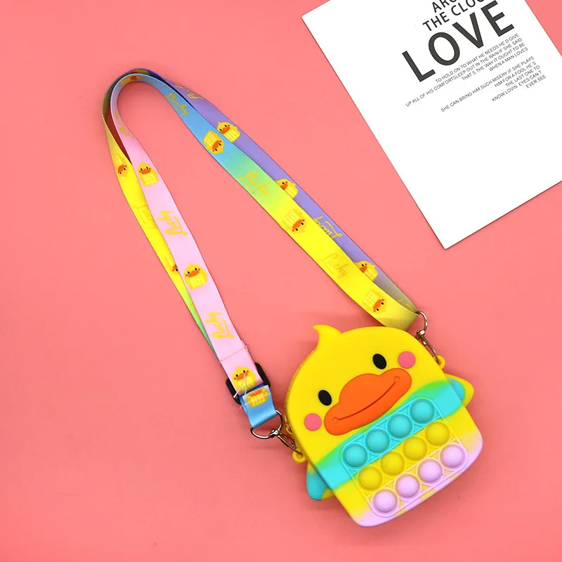 all 40 types new unicorn pop slung shoulder bag squeeze coin purse multi model sensory pop fidget bag unicorn