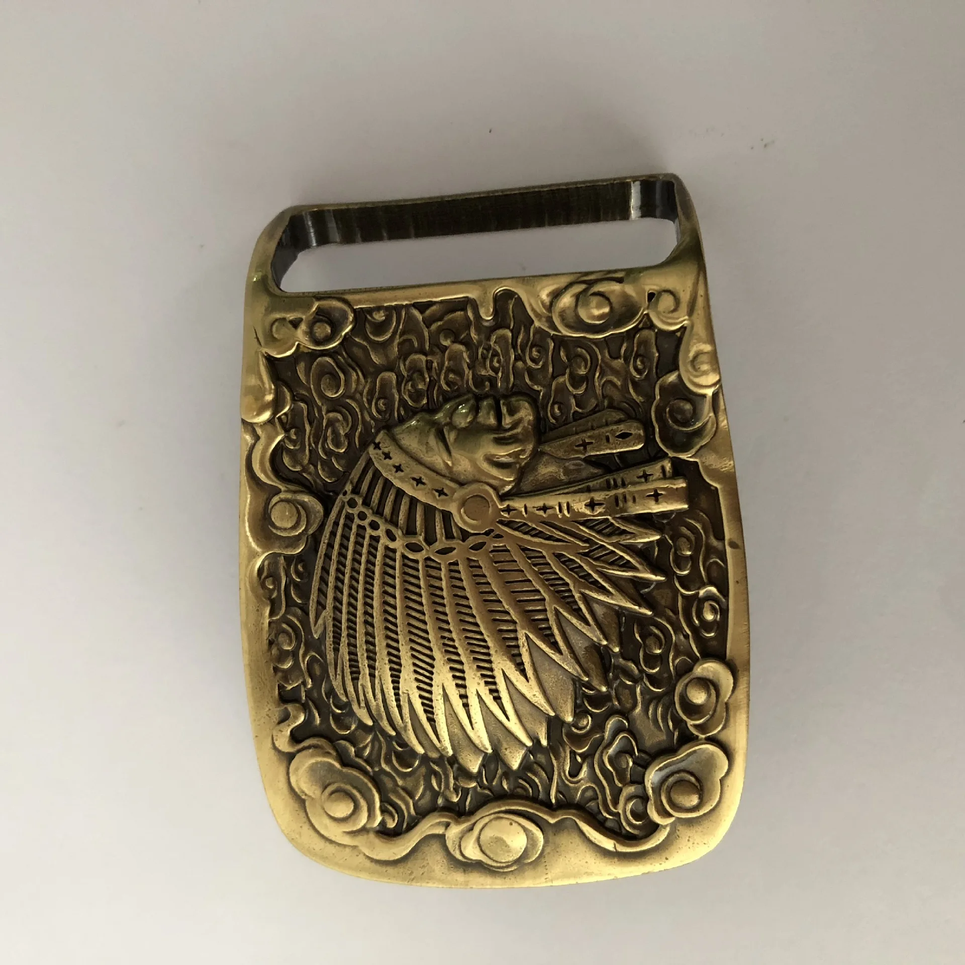 Direct factory  inner size 40mm customized solid brass western name plate belt buckle