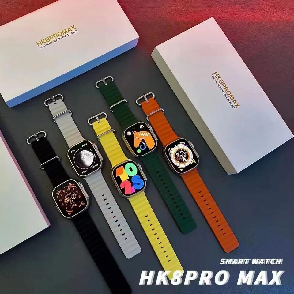 2023 watch HK8 Pro Max reloj inteligente AMOLED Screen 2.12 Inches 49mm NFC Wireless charging Smartwatch Ultra Smart Watch 8