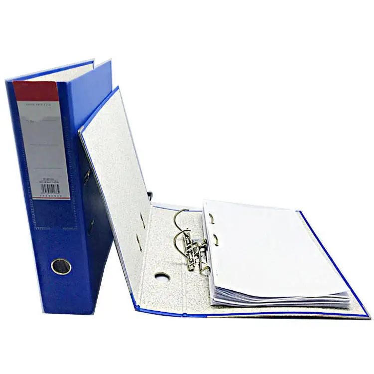 Custom Price Cheap Standard Office File Cover A4/A5 Size PVC 2 Hole Rings Binder Box Antistatic Folder Foolscap