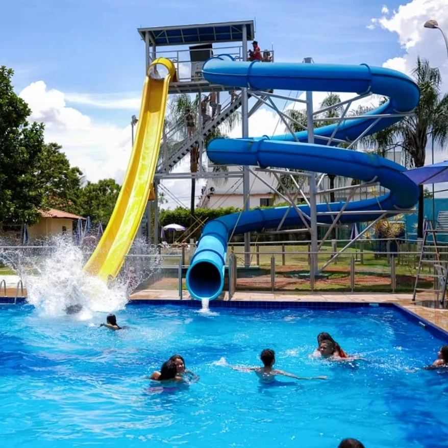 Aqua Amusement Park Swimming Pool Summer Games Equipment Fiberglass Slide