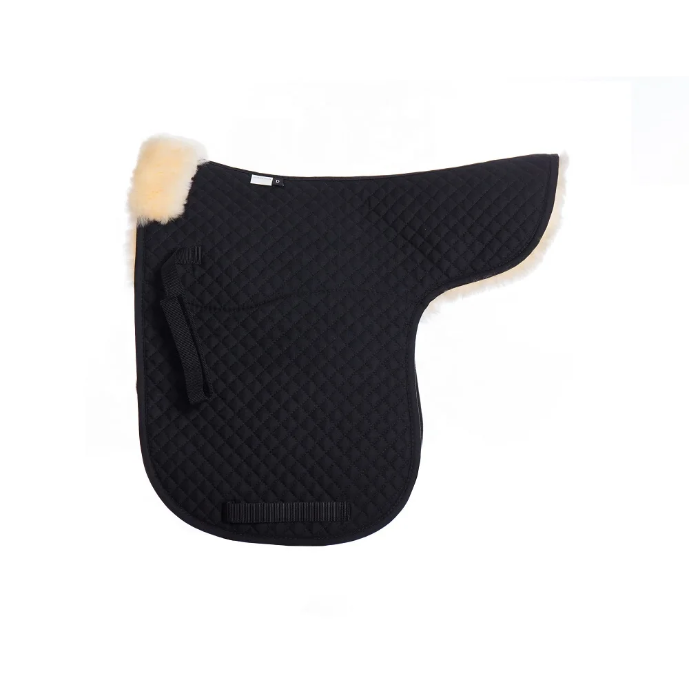 Diamond quilting sheepskin saddle pad