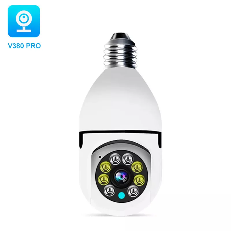 V380 P2p wifi E27 light bulb PTZ camera p2p spy camera for home security JXLCAM WiFi camera