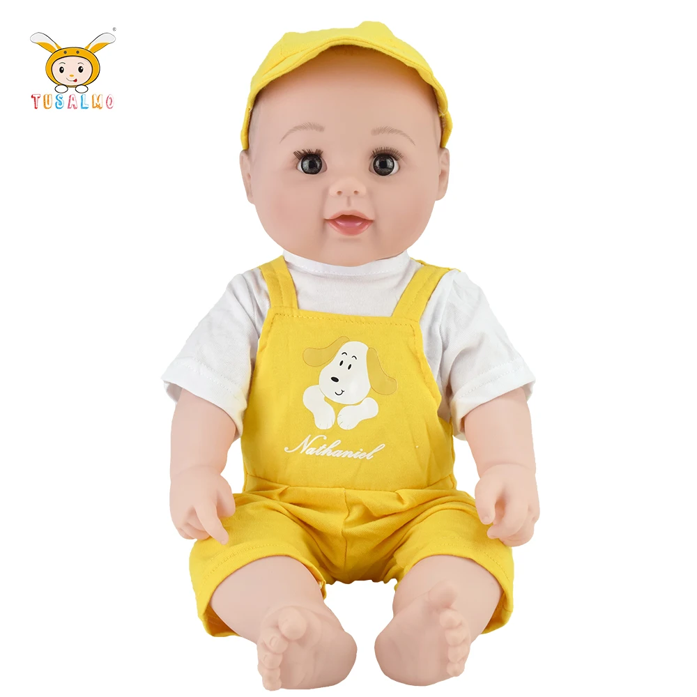 Wholesale Cute 19' Baby Dolls Handmade Lifelike Kids Toy Silicone Holiday Birthday Gift