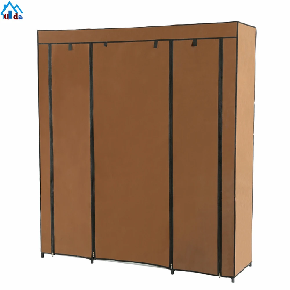 Home storage folding assemble fabric wardrobe non-woven household wardrobe