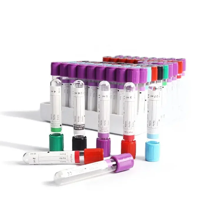 Wholesale all types blood test tube PET K2 K3 EDTA tube blood sample vacutainer tube for blood collection