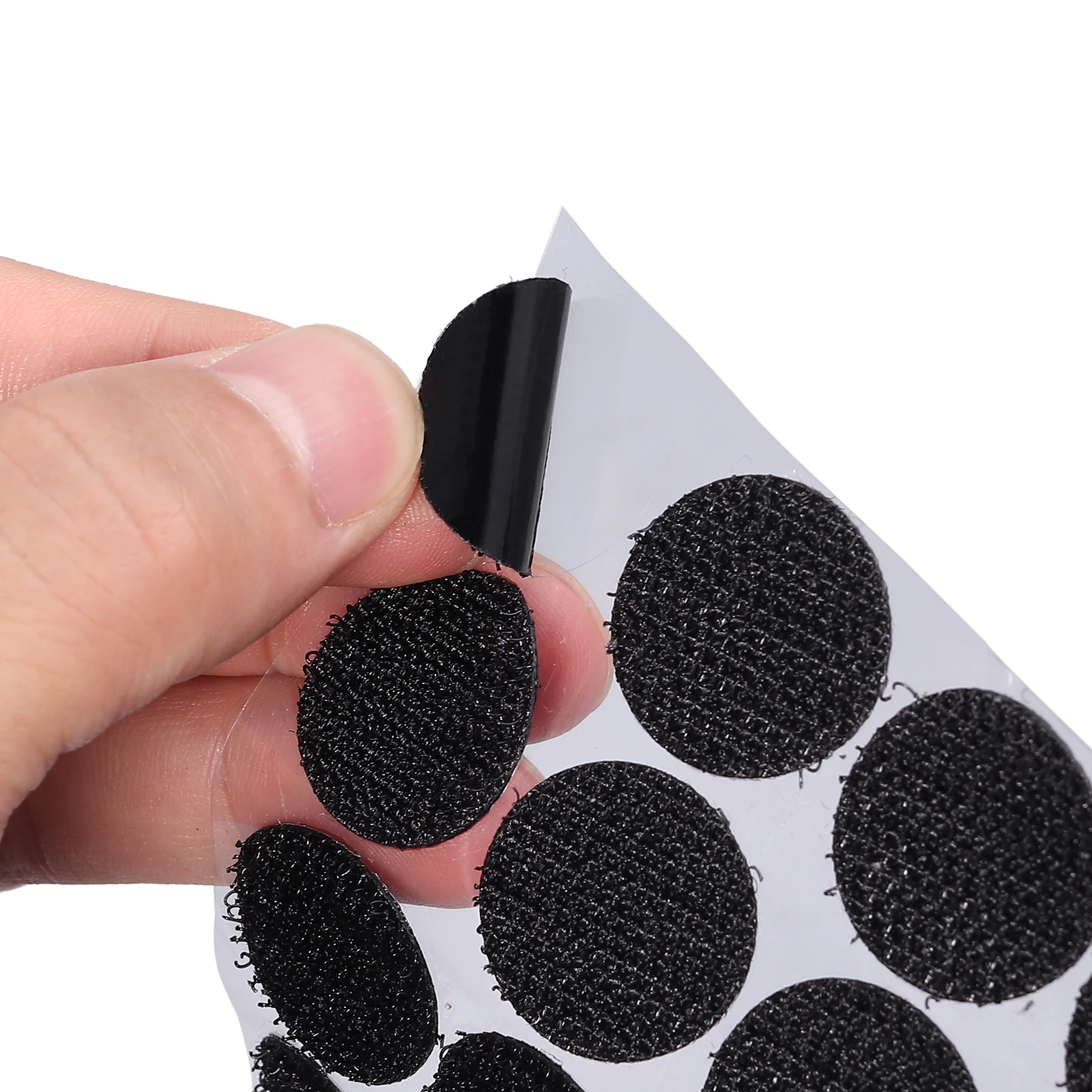 factory custom hook and loop tape heavy duty adhesive black white dots