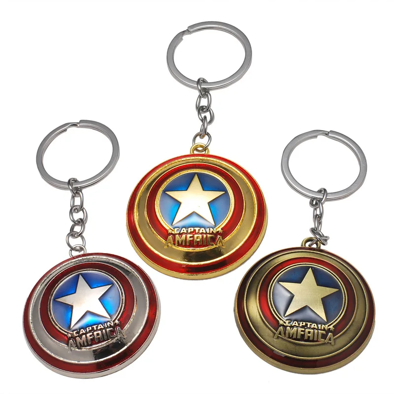 Hot Sale Popular High Quality Gift Toy Spider Man Iron Man Anime Marvel Llavero Avengersss Metal Boy Keychains
