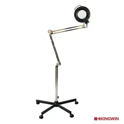 Beauty salon stand rotate 360 degrees adjustable 5x magnifying lamp,magnifier lamp with stand for salon