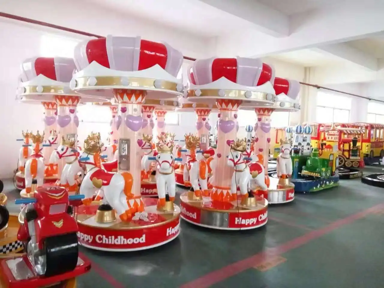 Luxury Kids Merry Go Round Double Deck Carousel Amusement Park Equipment Carousel Ride for Kids