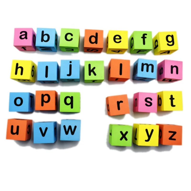 High Density Baby Bath Foam Toy,  EVA Foam Number Animal Alphabet Blocks EVA Foam Cube for Kids