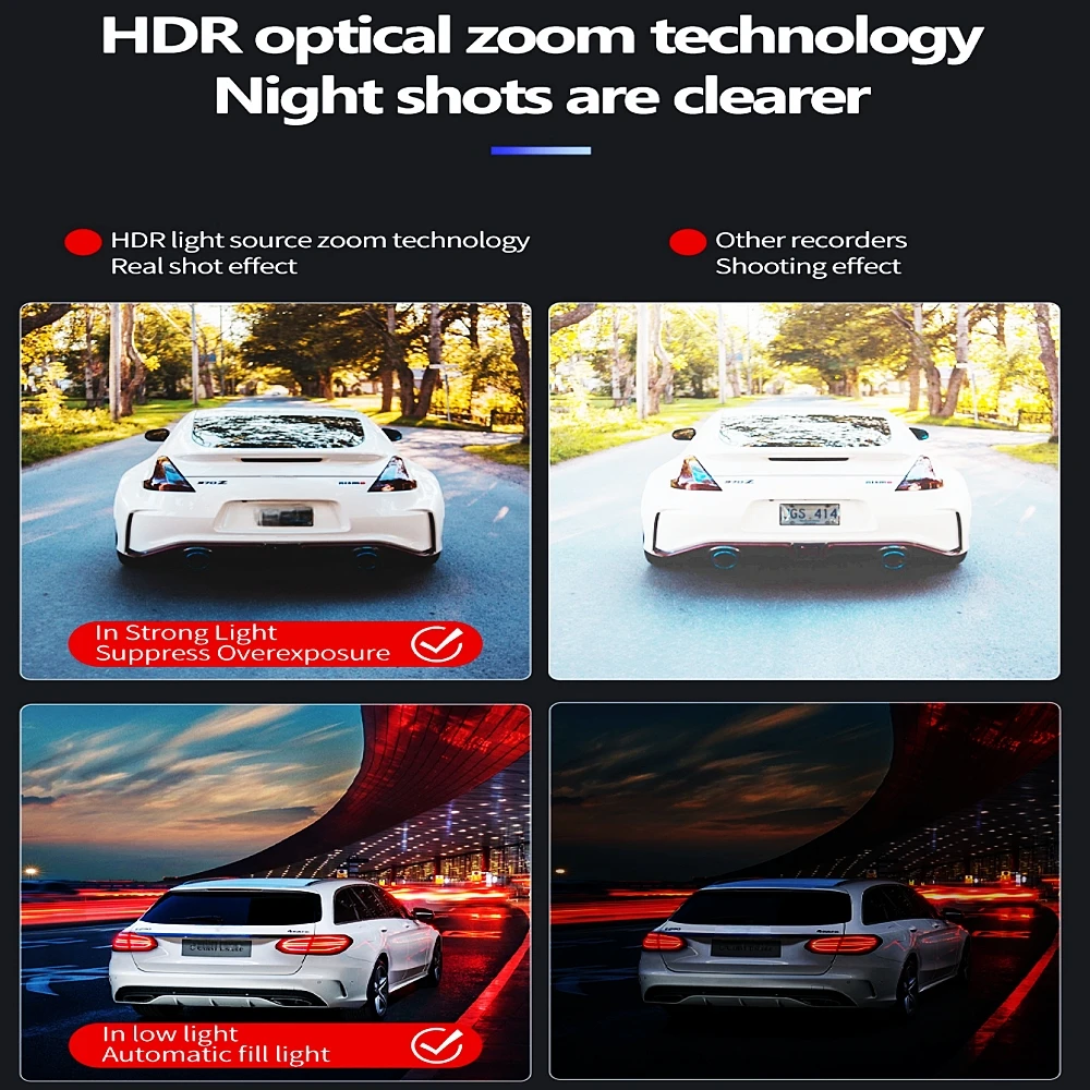 4K+1080P 12 Inch Rearview Mirror Car Dvr Dash Cam car dash camera front and rear 4K with WIFI GPS dual lens auto electronics