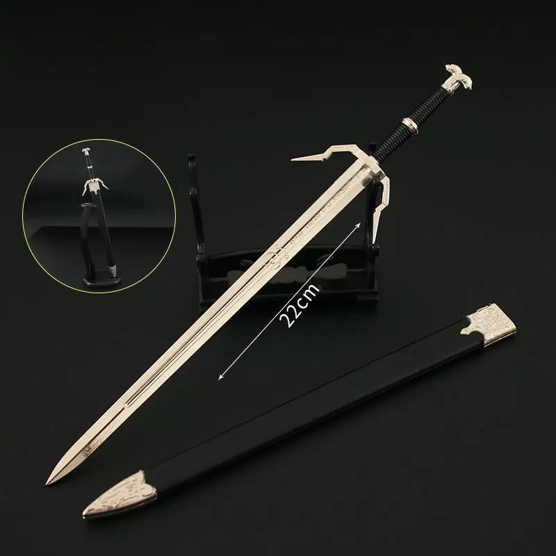 Hot Sale Mini Sword Mini Metal Sword Anime Swords Toys Keychains 22cm Popular Usually As A Gift