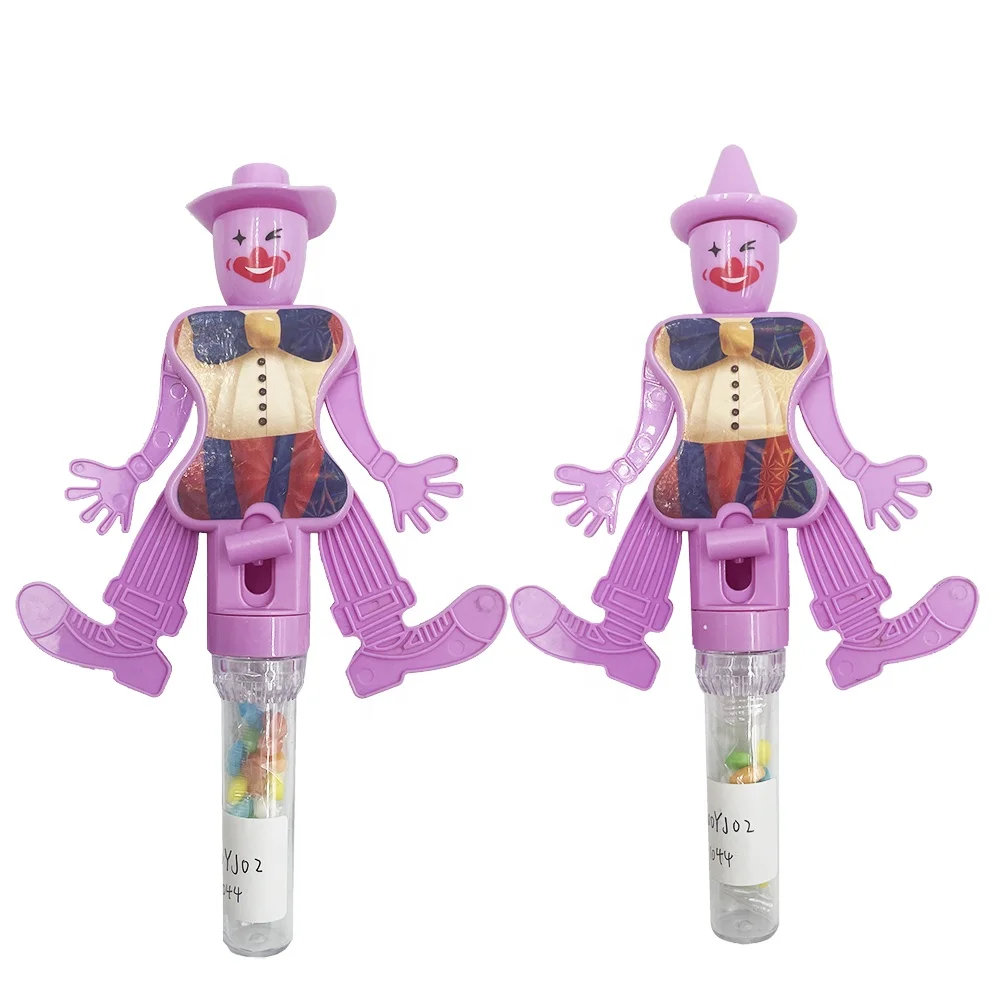 Bounce Joker Candy Tube Toy Dancing Clown Toys