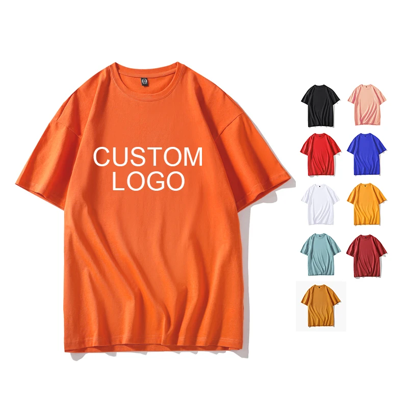 Wholesale Blank 100% Cotton Crewneck Drop Shoulder Top Tee Custom Logo Sports T Shirt