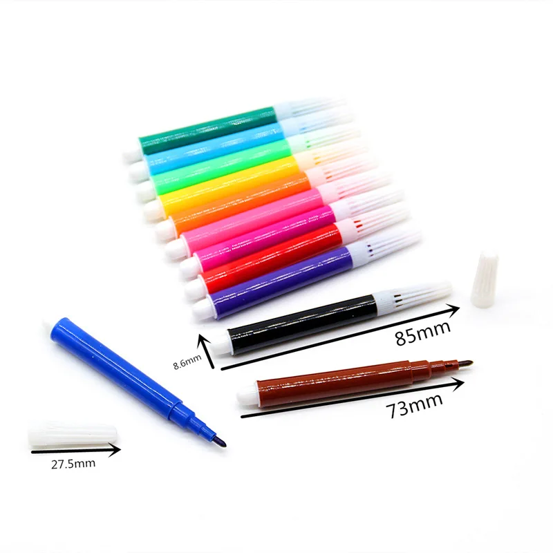 Washable Vivid Color Lovely Style Stationery Set Kids DIY Mini Color Pens