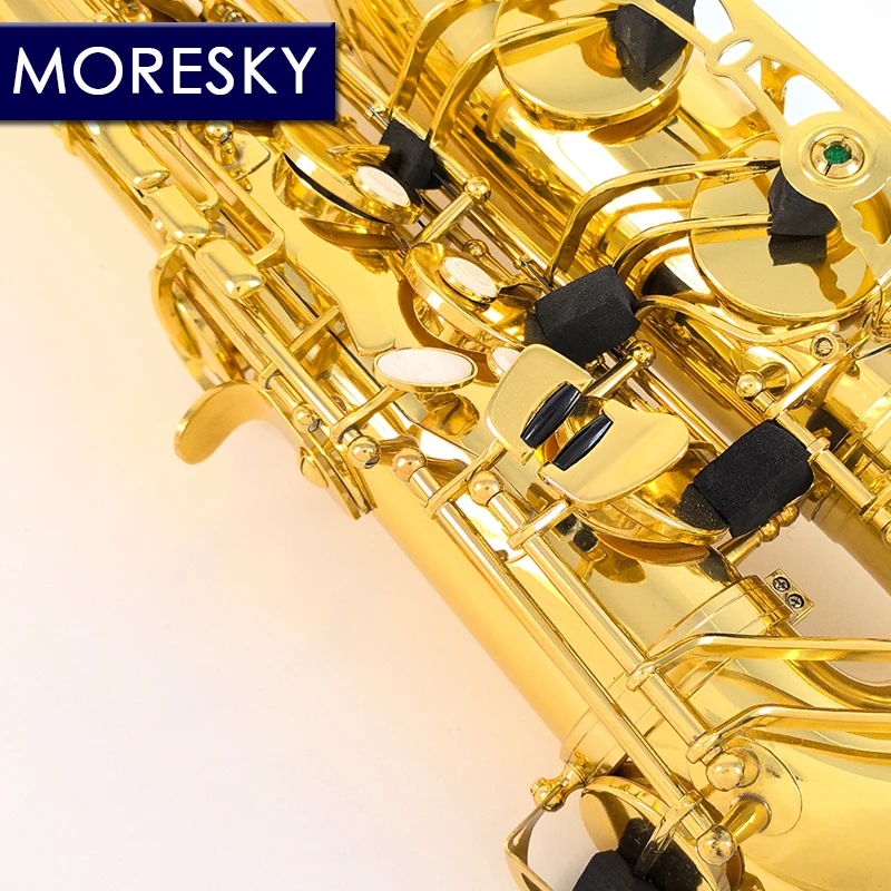 MORESKY Bb Tenor Saxophone Gold Keys With Case Music Instrument SAX