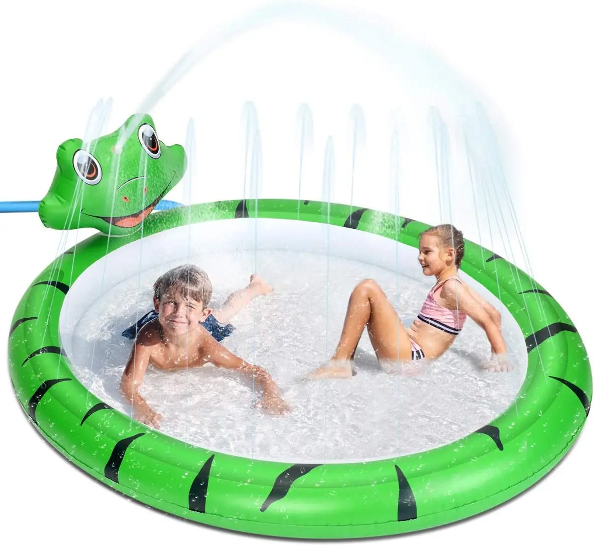 Inflatable Frog Splash Pad Sprinkler Swim Pool for Kids Outdoor Water Mat pet pool Toys Fun Backyard Play