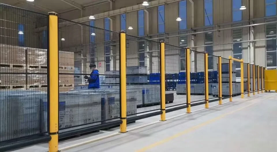 Industrial safety barrier fence weld mesh panel robot machine fencing
