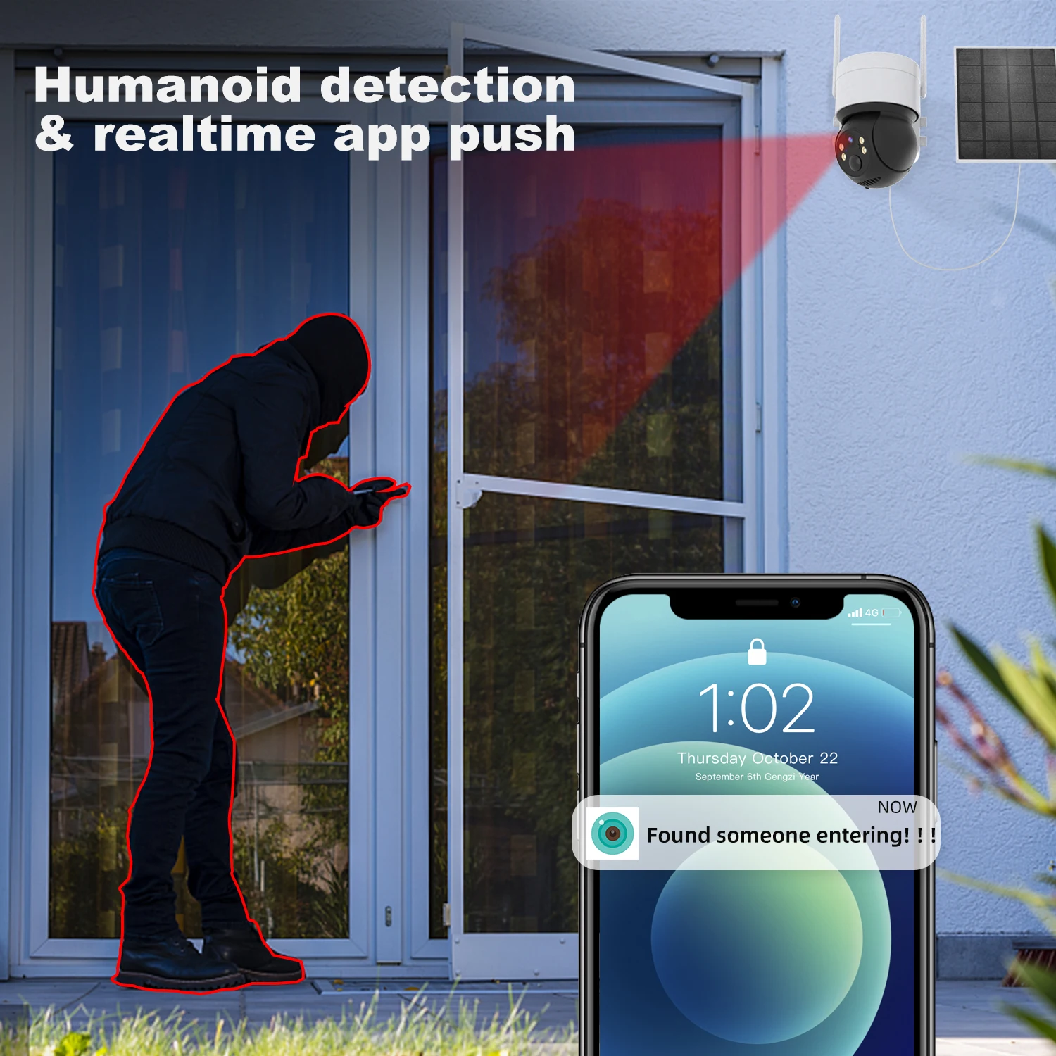 WiFi PTZ Camera Outdoor Wireless Solar IP Camera 1080P HD Built-in Battery Video Surveillance Camera Long Time Standby iCsee APP 2-1.jpg