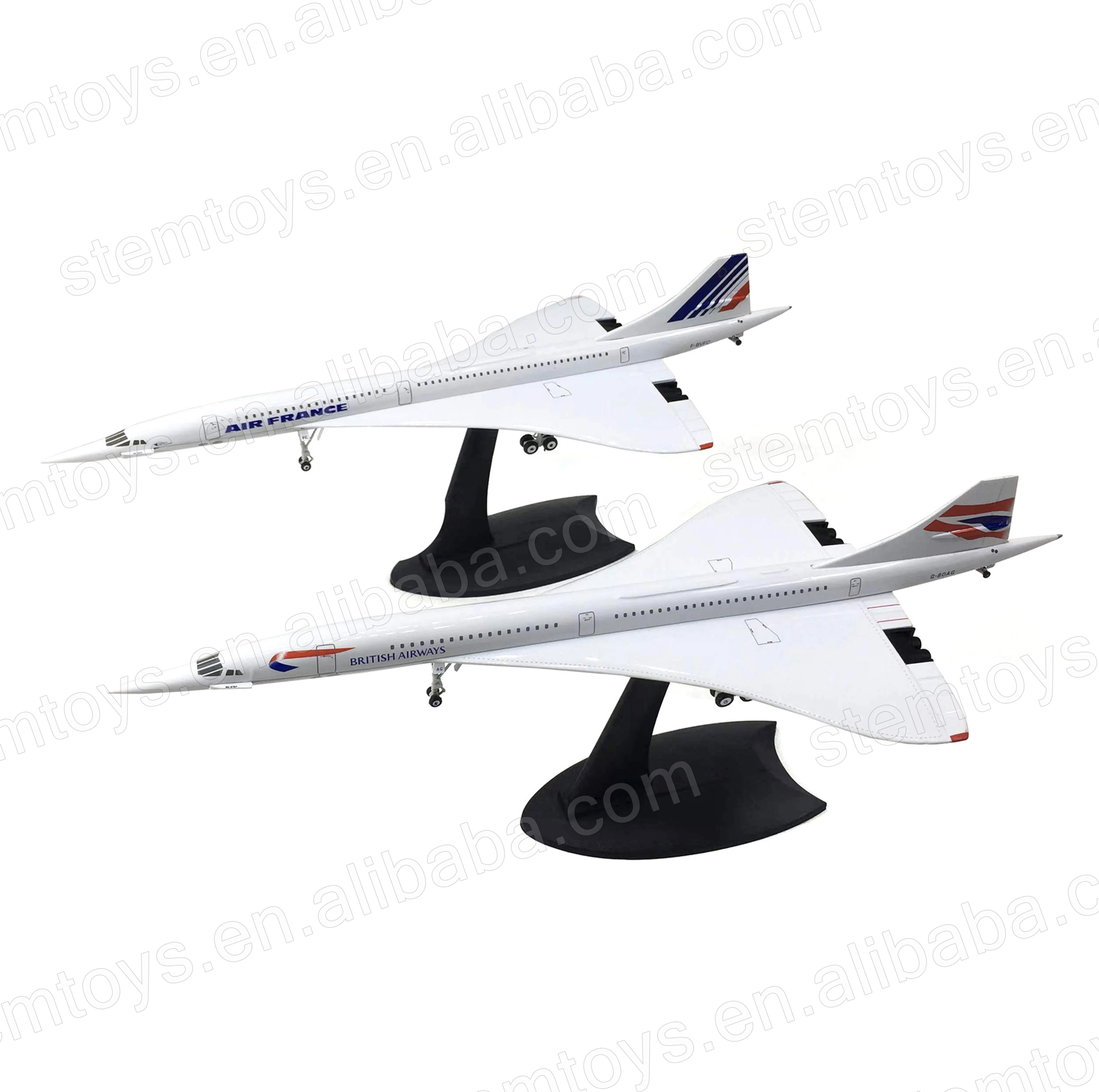 1/200 Scale Supersonic airliner British Airways and Air France Concorde Plane Model Collection Airplane Alloy Diecast Fighter Je