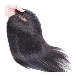 Wholesale Factory Human Hair Toupee For Women Virgin European Human Hair Toppers Natural Color Silk Base Toupee