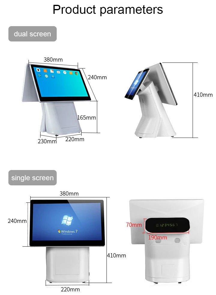Manufacturer 15.6 Inch POS All In One Android/Window System Built in 80mm Printer POS Machine