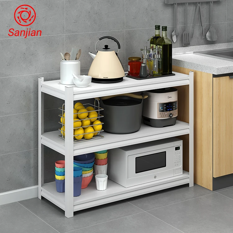 Hot Sales Multi-Functional Home Organization Kitchen Steel Storage Shelf Rack 3 Layer Light Duty Metal Storage Shelf or Rack