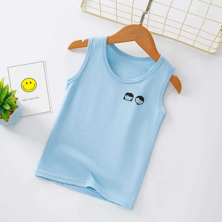 
Latest design wholesale kids tank cotton vest for summer 