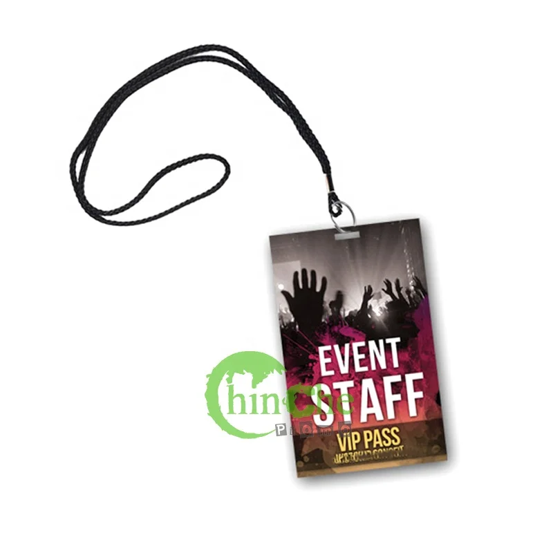 50 MOQ Event Staff Backstage VIP Pass with Lanyard