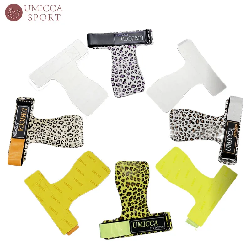 Umicca Crystal Leopard Custom Gymnastic Heavy Duty Palm Protector Best Training Weight Lifting Grips Pads
