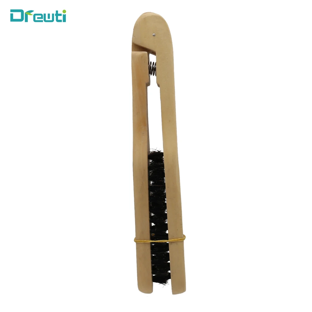 Jiangtai brand wood handle Straightening Double Brush V Shape Comb Tool